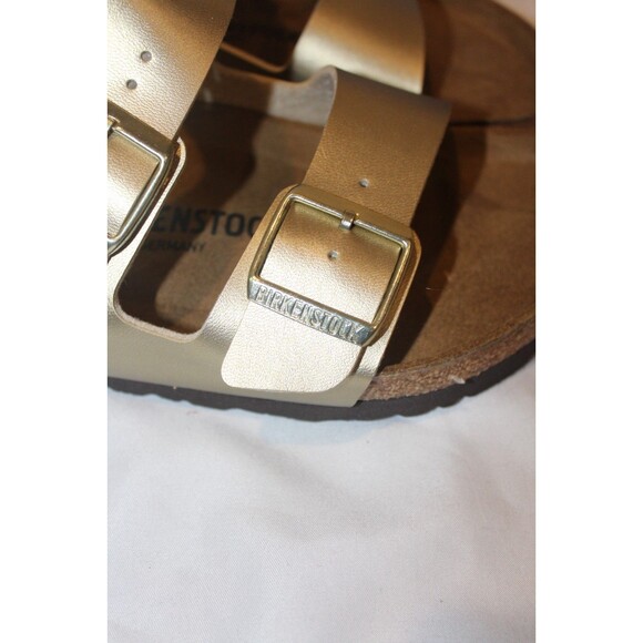 Birkenstock Women US 9-9.5 EU 40 Regular Arizona Shearling Lined Sandals GOLD - Picture 5 of 6